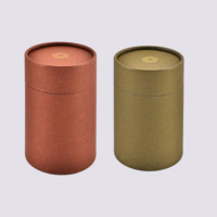 Emballage de tube en papier recyclable Boîtes de cylindre en carton rondes vides imprimées sur mesure pour thé et bougie