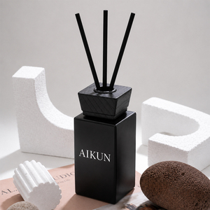 Aikun Matte Black Minimalist Reed Diffuser <b>Set</b> Of 3 With Gift Box For Home Hotel Table Decoration Fragrance Wholesale Supply - Product Image 3