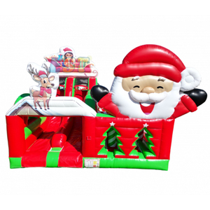 Parcours d'obstacles gonflable du père noël Noël festif intérieur extérieur amusant parcours d'obstacles château de toboggan gonflable <span class=keywords><strong>pour</strong></span> les enfants - Product Image 2