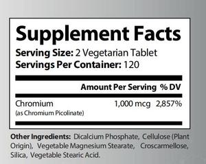 Tốt nhất Naturals Chromium Picolinate 1000mcg máy tính bảng chăm sóc sức khỏe bổ sung chay Chromium Picolinate máy tính bảng - Product Image 3