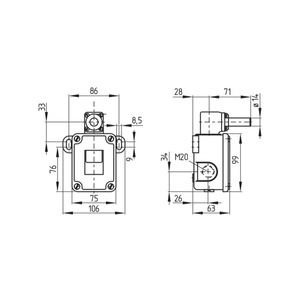 กระบอกลมแบบไม่ติด Airpot Airpel รุ่น M24D100 0N แบบกระทำทางเดียว พร้อมบัฟเฟอร์แม่เหล็กแบบกลไก สำหรับใช้งานในอุตสาหกรรม - Product Image 1