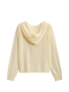 Nuovo Cardigan da <span class=keywords><strong>donna</strong></span> estivo con cappuccio lavorato a <span class=keywords><strong>maglia</strong></span> in <span class=keywords><strong>lino</strong></span> di seta con doppia cerniera giacca a maniche lunghe rilassata felpa con cappuccio - Product Image 5