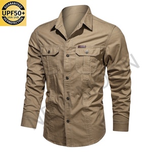 Camisas de Trabajo de Manga Larga para Hombre de Alta Calidad, Camisas de Trabajo Elegantes de Algodón, Camisas de Trabajo Casuales de Manga Larga para Hombre - Product Image 4