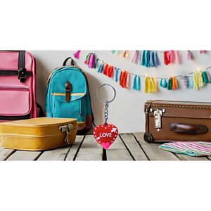 Heart Design Plastic Metal <b>Keychain</b> for Cars & Bikes for <b>Personalized</b> Styling - Product Image 5