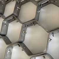 Grille en acier à motif écaille de tortue, grande grille à griffes, grille hexagonale en acier au carbone, grille en acier inoxydable, plaque de grille résistante à la chaleur