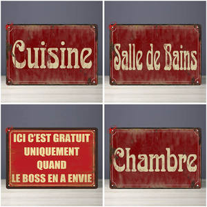 Dekorative Metall kunst Wand schilder Sonder anfertigung 20*30CM Küche Chambre Amer Picon Retro Blechs childer Frankreich Metalls child - Product Image 3