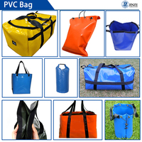 Sac de rangement portable pour outils en bâche PVC robuste et imperméable, résistant à la corrosion, avec poche, pour outils de mine.