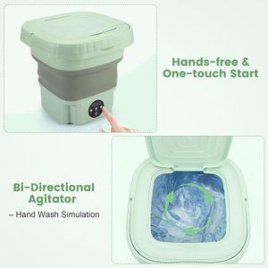 Portable Electric Household Washing Machine 9L Upgraded Version Foldable <b>Stacked</b> Washer/Dryer with Spin Basket 3 Cleaning Modes - Product Image 4