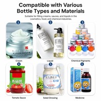 Machine de remplissage automatique pneumatique à 10 têtes pour bouteilles de produits chimiques, détergents visqueux et savons industriels