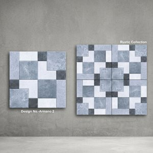 Carreaux de sol extérieurs robustes en porcelaine vitrifiée, motif marbre, 16x16 pouces, style rustique, pour parking - Product Image 4