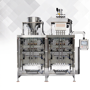 Machine d'emballage automatique multi-voies pour poudres, avec étiquetage, pour sachets, fruits secs, café, protéines, lait en poudre, barres - Product Image 1