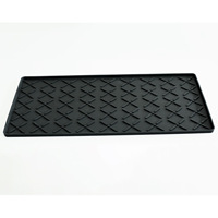 Tapis de bar à café en silicone résistant à la chaleur, tapis de séchage antidérapant de qualité alimentaire avec rainures pour la protection du comptoir de la machine à expresso