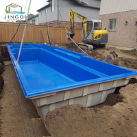 Piscine Modulaire Extérieure en Fibre de Verre Grande Taille 8M pour l'Été, Vente en Gros, Piscine de Nage Enterrée de Grande Dimension pour Jardin