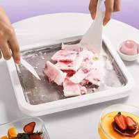 Nouveaux produits tendance 2027 : Kit de fabrication de glaces roulées pour la maison, avec plaque à glaces DIY et racloeurs, pour des glaces amusantes