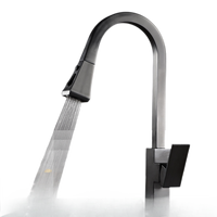 Robinet de cuisine extractible certifié CUPC, eau froide et chaude, mitigeur d'évier rotatif avec tête de pulvérisation anti-éclaboussures