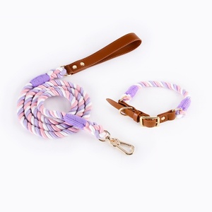 <span class=keywords><strong>Collar</strong></span> y Correa de Entrenamiento para Perros Medianos, Hechos a Mano, Ecológicos, Coloridos, de Cuerda de Algodón Trenzada, con Liberación Rápida, Duraderos y Sencillos - Product Image 6