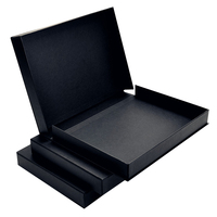 Großhandel Maßgefertigter Fotorahmen Schwarze Klappbare Geschenkbox Fotorahmen Starre Papierverpackungsbox Souvenir-Verpackung