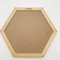 Offre Spéciale cadre en bois de pin de haute qualité, ornement hexagonal à six angles en feutre, tableau de lettres pour la décoration intérieure