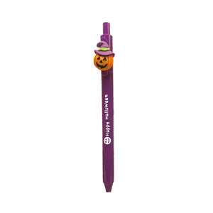 Stylo gel promotionnel en caoutchouc amusant et mignon en forme de citrouille de la série Halloween, encre noire 0,5 mm - Product Image 5