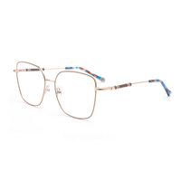 Lunettes optiques de luxe Vintage classique pour femme montures colorées carrées de haute qualité pour motif imprimé de lunettes en diamant