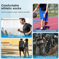 Chaussettes de sport personnalisées avec logo, pour hommes et femmes, en coton jacquard, chaussettes de compression athlétiques de haute qualité, chaussettes de course à séchage rapide, pour la salle de sport