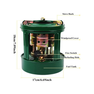 Fourniture d'usine 168 # cuisinière à gaz en fer portable pour la cuisson au kérosène de camping en plein air avec 8 mèches - Product Image 2