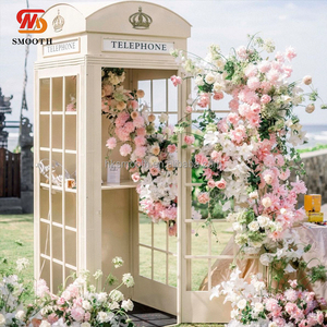 Romantic London <b>Wedding</b> Telephone Booth <b>Prop</b> Stand with Stable Square Base Audio Video Guestbook Stand - Product Image 3