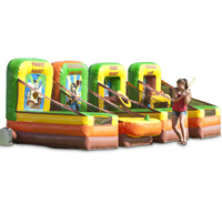 Nuevo divertido y desafiante carnaval inflable 4 en 1 juegos pirata juegos temáticos para alquiler