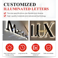 Lettres lumineuses rétroéclairées personnalisées, enseigne LED pour le nom de votre entreprise, décoration de porte et de mur de magasin