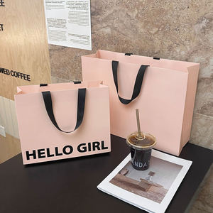 Sacchetti Regalo in Carta Kraft Ecologici e Riciclabili con Logo Personalizzato, Manici in Nastro e Stampa Digitale per Negozi di Artigianato di Alta Gamma - Product Image 1