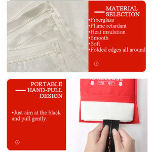 Огнеупорное одеяло из стекловолокна ультратонкое, 0,4 мм |   Температуростойкость 800+ |   Многоразовое противопожарное одеяло 120x180 см - Product Image 5