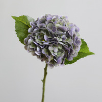 Dekorasi Pernikahan Hydrangea Sentuhan Realistis Buatan Y-H195 Biru Pink Putih Hijau Bunga Hydrangea Buatan Sentuhan Realistis dari Lateks