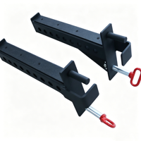 Paire de bras de sécurité robustes et réglables pour usage commercial, stabilisateurs pour rack de squat et accessoires de protection pour développé couché