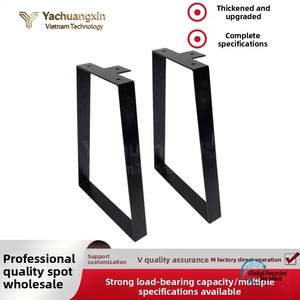 Patas Rectangulares de Acero Modernas para Muebles, Diseño Industrial para Mesa de Hogar u Oficina, Fácil Instalación, Color Negro - Product Image 3