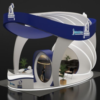 Stand d'exposition extra large 6x6m, aménagement personnalisé, image de marque d'entreprise, stand d'exposition irrégulier