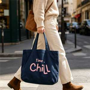 Sacs de courses réutilisables en toile, personnalisables avec logo, imprimés en sérigraphie, écologiques, pliables, de haute qualité, pour femmes, avec poignées en corde - Product Image 3