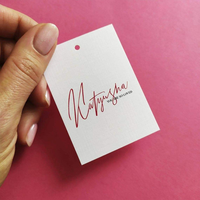 Étiquettes personnalisées pour vêtements avec logo, cordon élastique, étiquettes vierges à inscrire pour cadeaux, bagages, vêtements, inventaire, cartes en papier
