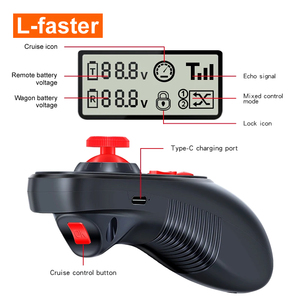 L-faster 2WD 10 pouces <span class=keywords><strong>roue</strong></span> 24V 500W 700W tout-terrain pneu brosse <span class=keywords><strong>moteur</strong></span> télécommande Kit pour chariots électriques à plat vélo - Product Image 5
