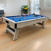 Table de billard multifonctionnelle Table de jeu de 9 pieds pour entreprise convertie en table de ping-pong pour bar/café/Airbnb Table de billard 4 en 1