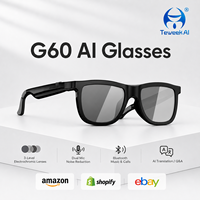 Lunettes Audio Intelligentes Électrochromiques G60 – Musique, Appels, Verres Polarisés, Teinte à Trois Niveaux, Chargement Magnétique
