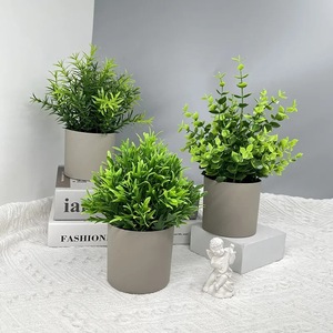 Collection Fuyu, plantes vertes artificielles, mini plantes en pot, décorations de bureau, 18 pouces, plastique, décoration intérieure pour la maison et le bureau - Product Image 1
