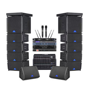 Système de sonorisation CHORDIO CF210 Dual 10" Passive Line Array avec caissons de basses et flight cases pour la production d'événements itinérants et la scène - Product Image 1