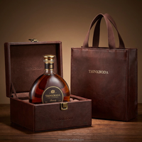 Coffret de luxe pour carafe à whisky, design héritage 20 ans, boîte rigide noire, solution cadeau pour spiritueux festifs de Noël et des fêtes