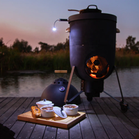 Poêle à fusées à granulés de bois en acier inoxydable SEB KAMADO, nouveau design, ustensiles de cuisine de camping