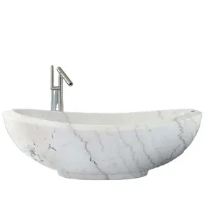 Natural Stone Bathroom Bathtub Custom Tubs Flooring Oval Round Solid Marble Adult Walk in Marble Bath Tub