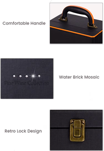 Bán buôn Chất lượng cao thép không gỉ rượu vang corkscrew Opener Bộ quà tặng với rượu vang thủy tinh da rượu vang Hộp Quà Tặng thiết lập - Product Image 2