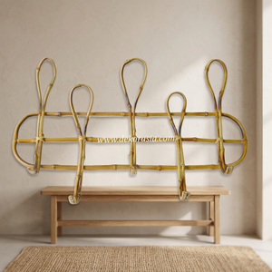 Bamboo Wall Hanger Clothing Organizer Modern Multifunction Clothes Hangers & Racks for Home Wardrobe <b>Storage</b> - Product Image 3
