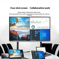 Tableau blanc interactif intelligent LCD tout-en-un 85 pouces 4K 120Hz, 20 points tactiles pour tablette de conférence multimédia