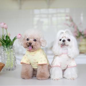 2024 penjualan terbaik manis bunga peliharaan kaus anjing musim gugur musim dingin dua kaki pakaian - Product Image 5