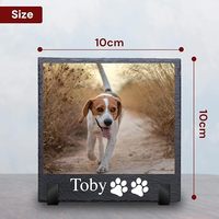 Plaques commémoratives personnalisées pour chiens Star Online, avec photo et nom personnalisés, en ardoise rectangulaire, pour animaux de compagnie, à poser, utilisation intérieure/extérieure (Design 8)